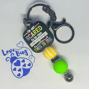 Silicone & Bead Keychains - Stylish Durable Accessory for Keys Bags or Lanyards - Customizable Design & Food-Grade Materials
