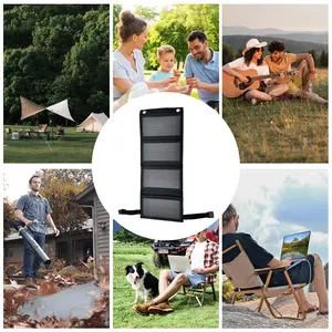 Portable Foldable Monocrystalline Solar Panel - USB High-Efficiency Charger, Waterproof, Solar Panels for Camping, Outdoor Gadgets