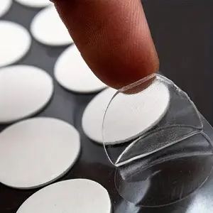Double-sided Adhesive Tape Dots, 200pcs/set Clear Round Stickers, Acrylic No Trace Transparent Adhesive, Invisible Adhesive, Detachable Glue Tape for Hanging on The Wall