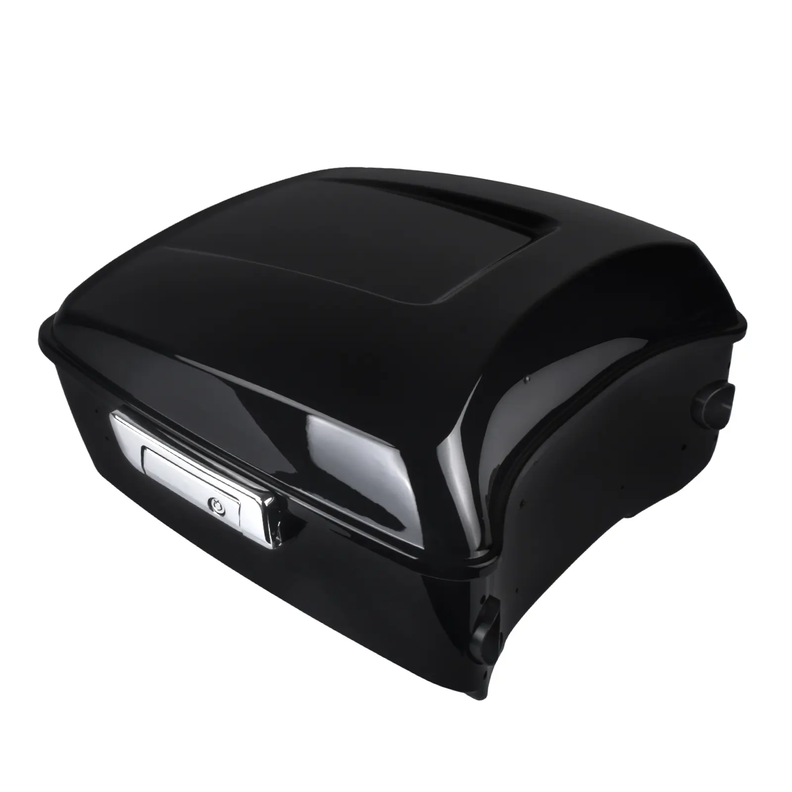Harley Touring Accessories 13.7in Chopped Trunk, High Quality ABS Plastic Motorcycle Storage Luggage with Chrome Latch Hardware, Upgraded Soft Padding Fit for 14-25 Touring Series Street Glide Gear Storage