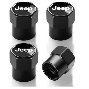 Metal Tire Valve Stem Caps – Compatible with Jeep Vehicles, Leak-Proof Wheel Air Caps, 4 Pack