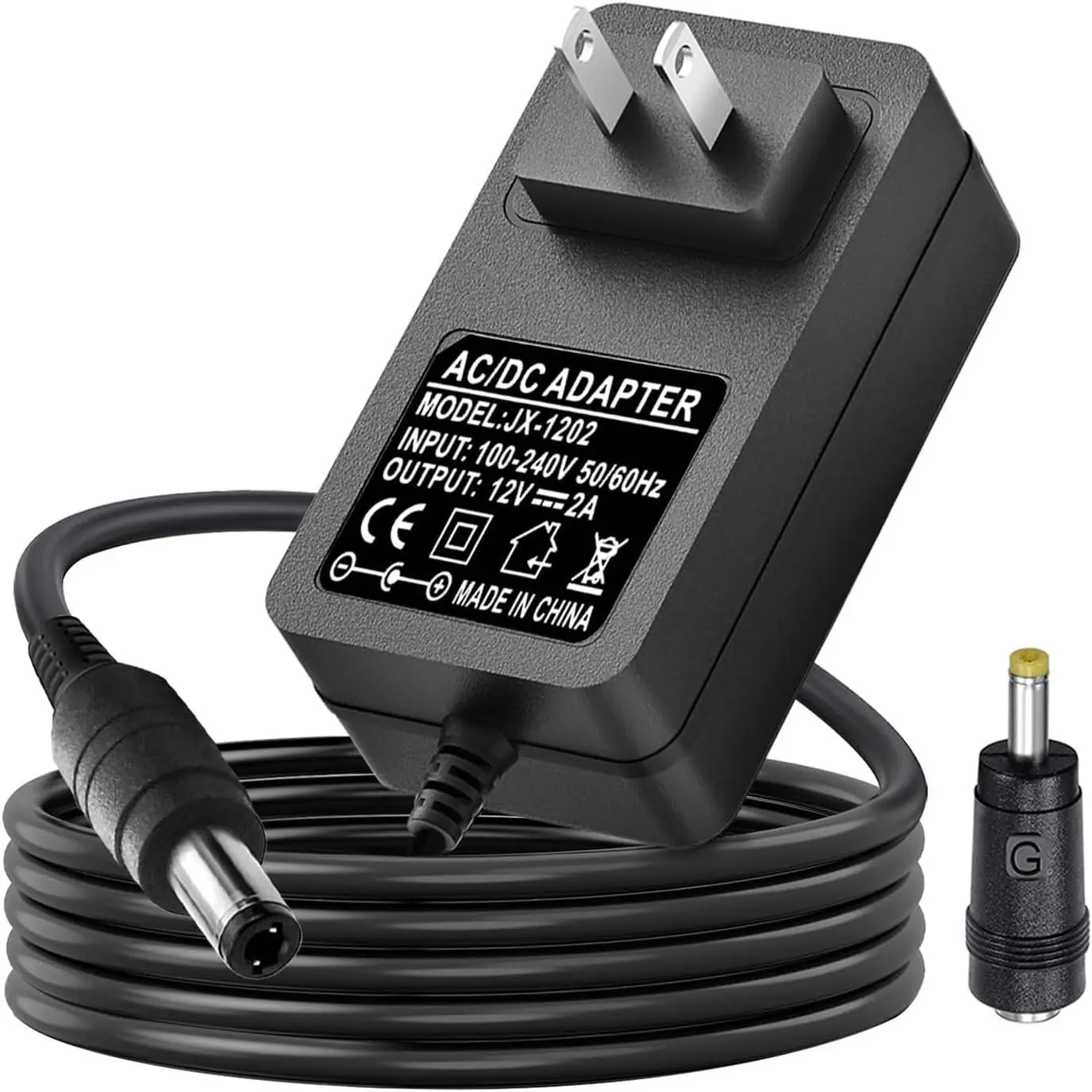 12V AC/DC Portable DVD Player Charger Power Adapter Compatible for UEME, HDJUNTUNKOR, Sunpin, Sylvania, Philips, Craig, Cooau, DBPower, ieGeek, Synagy, Wonnie, Ematic Portable DVD Player