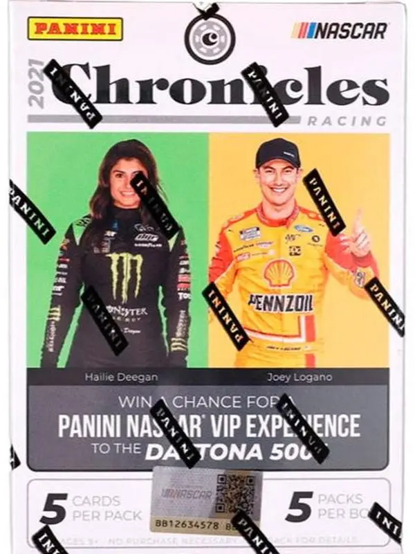 2021 Panini Chronicles Racing: Single Pack from Blaster Box, Officially Licensed NASCAR Trading Cards
