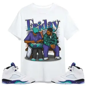 5 Grape Shirt, 5 Grape Graphic T-Shirt, Friday Movie Tee Match Sneaker, Vintage Fashion, Classic Styles for Everyone, Classic