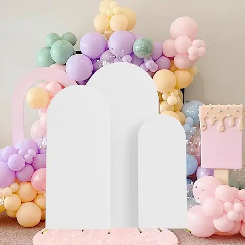 Double-Sided Spandex Fabric Wedding Arch Cover - 6FT/6.6FT/7.2FT Sizes, Bridal Shower Decorations, Photo Backdrops (Cover Only)