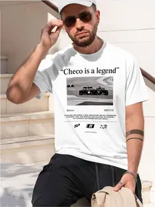 Sergio Pérez 5 Long or s SALE _ eco Is A Legend Graph s Clothing 2026 new model Black/White Tee Stylish & Comfortable Loose Crew Neck Short Sleeve T-shirts Versatile On Trend Eye Catching Pri