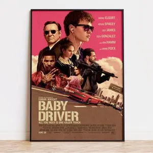 Baby Driver Poster - Movie Poster, Minimalist Print, Movie Wall Art, Movie Gift, Decor Room