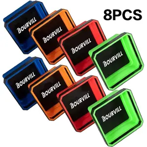 Foldable Magnetic Tray Set, Magnetic Tray for Mechanic's Small Parts, Sorting and Storage, Collapsible, 1/2" Square, 2 lb. Capacity, 4 Colors