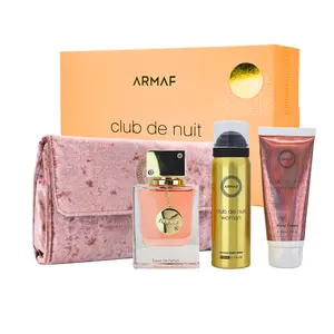 Armaf Club De Nuit Woman 3 Pcs Travel Pack with Pouch 2.3fl.oz Extrai De Parfum, 1.7fl.oz Body Spray