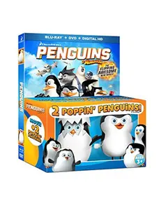 USED-Penguins of Madagascar with 2 Poppin' Penguins Toys [Blu-ray] (Blu-ray)