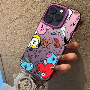 Cute Cartoon B-BT21S Phone Case Suitable for iPhone 17 16e 16 15 14 13 12 11 Mini Pro Max Air X XR XSMAX 8 7 Plus Anti Fall Matte Back Cover Casing Protector Accessories