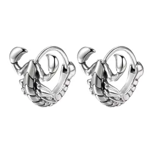 Gothic Thorn Spike Ear Cuffs Stainless Steel Clip on Earrings Non Piercing Punk Twisted Style 2 Pairs