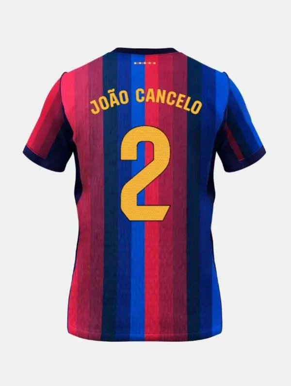 João Cancelo 2 Men's 2026 Home Soccer Jersey Blue Red Design, Custom Player Name Number Shirt