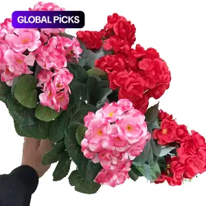Artificial Geraniums Fake Flowers for Indoor and Outdoor Decoration, 6 Bundles UV-Resistant Silk Geraniums, Realistic Faux Blossom Plants for Front Door Garden, Patio, Balcony and Yard, Mixed Colors #GLOBAL PICKS