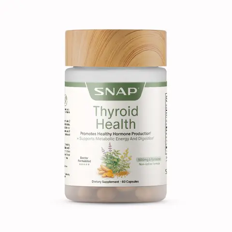 Thyroid Health – Boost Energy, Metabolism & Hormone Balance – Helps with Fatigue, Mood & Digestion – L-Tyrosine + Zinc + Selenium – Non-Iodine Formula – 30 Day Supply – Clean, 3rd Party Tested