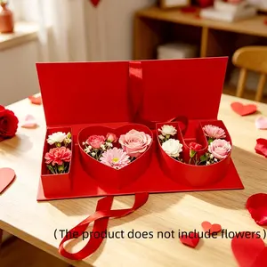 Heart Flip-Top Gift Box, Empty Packaging for Flowers, Candies, Gifts, Ideal for Proposals and Declarations, Ceremony Use