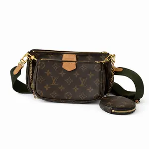 Pre-owned Louis Vuitton Canvas Shoulder Bags BJ11021L04085 Pochette Accessories Green Strap