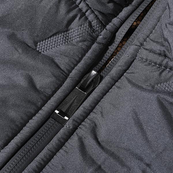 Men's Hooded Winter Cotton Jacket with Fleece Lining Warm Graphene Coat for Seniors Ultrasonic Insulated Outerwear Suitable for Everyday Use Menswear Tops Long Sleeve Casual  Plain casual fleece-lined men outerwear top warm men  Black thick jacket hood co