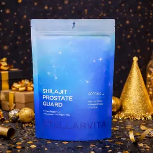 Stellarvita Shilajit Prostate Guard Gummies 4000mg Per Gummy with Ashwagandha & Linden Extract for Nightly Hormone Balance & Urinary Flow Support 60 Natural Ingredients - Fitness Edible