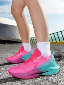 Carbon Plate Running Shoes for Marathon Training, Road Running Shoes, Shock Absorbing and Rebounding Sports Footwear, Competitive Race Sneakers