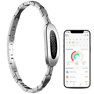 Screenless Fitness Tracker for Women, Light-weight Smart Bracelet, IP68 Waterproof, Multiple Sports Modes, Sleep Tracking, Compatible for Android and IOS Phones