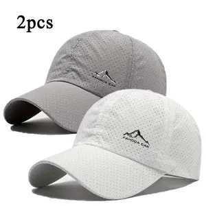 2pcs Baseball Cap Snow Mountain Print New Quick-Dry Spring Summer Casual Men'S Fashion Trendy Duckbill Cap Women Daily Outdoor Sports Hat Send Love Lovers Sports Best Choice
