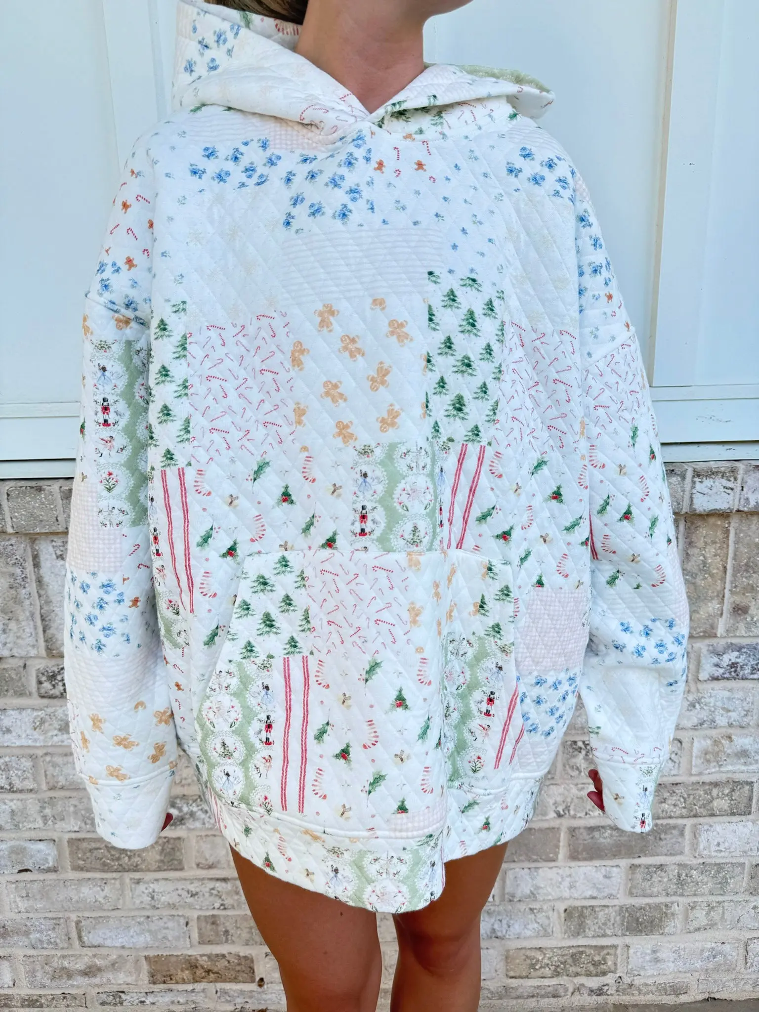 Christmas Holiday Quilted Hoodie