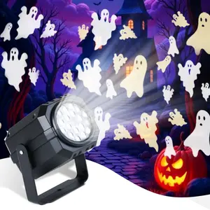 Halloween Projection Light, USB Mini Rotating Halloween Projector, Front Yard Lamp for Home Theater, Ceiling, Room, Garden Decoration