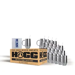 16oz Big Stemmy Coffee Mug Case W/ Straws (20 Units)