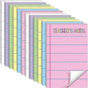 12 Pads Teacher Notepads Bulk End of Year Teacher Gifts Lined Notepads  Memo Sticky Note 4'x6' Planner Notes Lined Writing Pages, 30 Sheets/pad(Colorful,Classic)