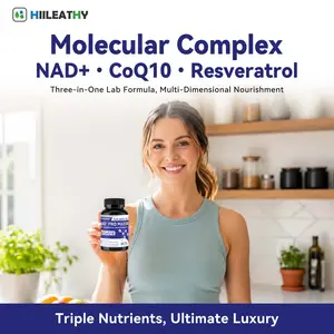 HIILEATHY NAD+ Pro Max | Mature Daily Care Blend | Premium 300mg NAD+, CoQ10, Resveratrol & Natural Plant Ingredients Ethically Sourced Vitamins Energy Supplement
