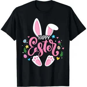 100% Premium Cotton graphic tees Happy Easter Bunny Easter Egg Hunt Squad Easter Women Family T-Shirt