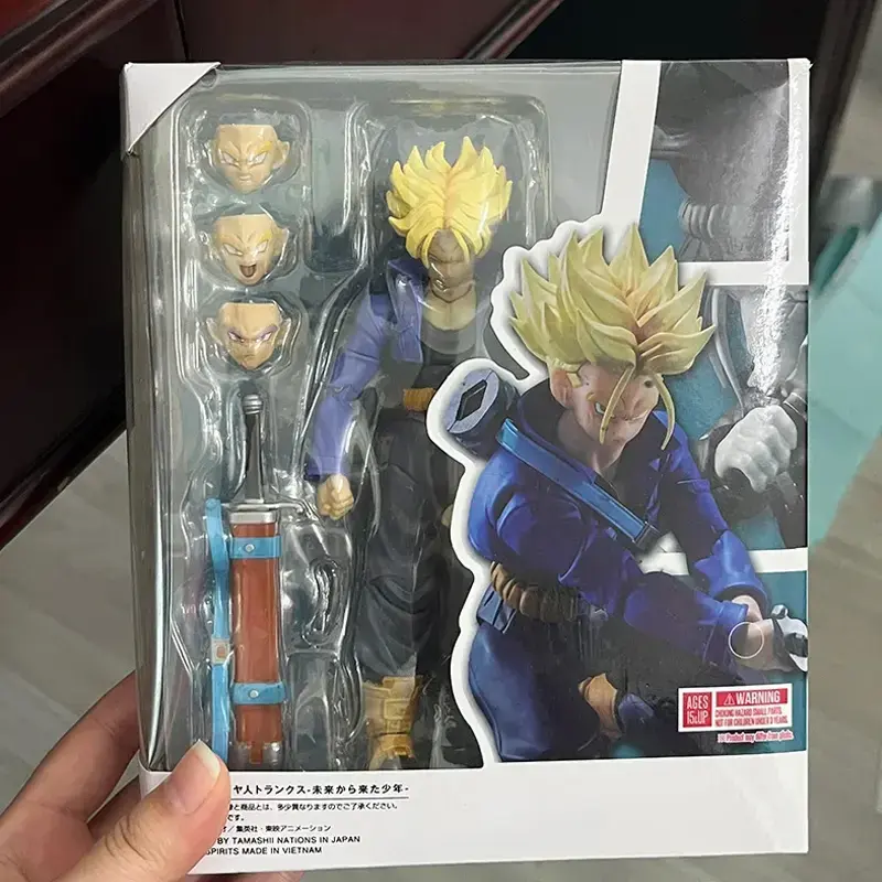 SHFiguarts Future Trunks Multi-Jointed Movable PVC Collectible Anime Action Figure, Novelty Toy Gift for Kids, Pvc Figure, Movable Figurines
