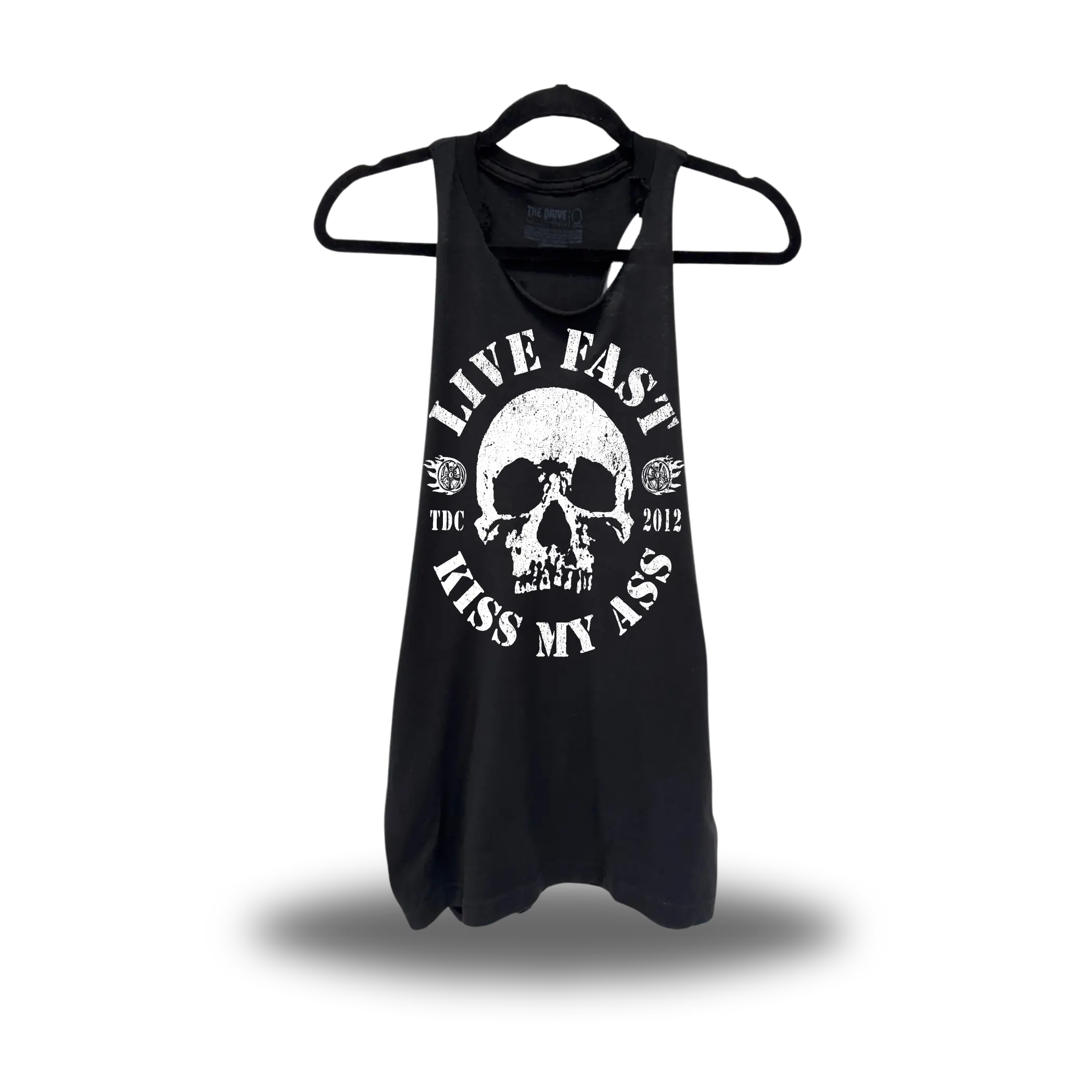 Kiss My Ass Road Rash Black Stringer Tank Top – Gym Stringer Tank, TikTok Viral Fitness Apparel, Y2K Streetwear, Biker Lifestyle Clothing, Workout Tank, Muscle Fit Gym Wear