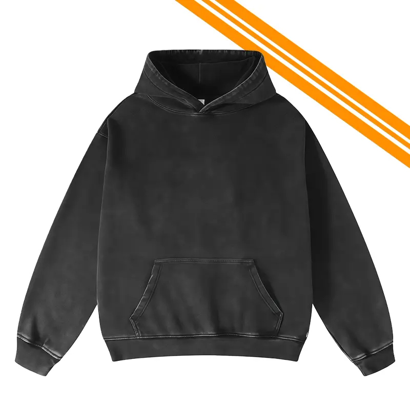 Men's Classic Cotton Hoodies, 2-Pack Vintage Acid Wash Pullovers with Soft Plush Fleece Lining, 90s Grunge Streetwear