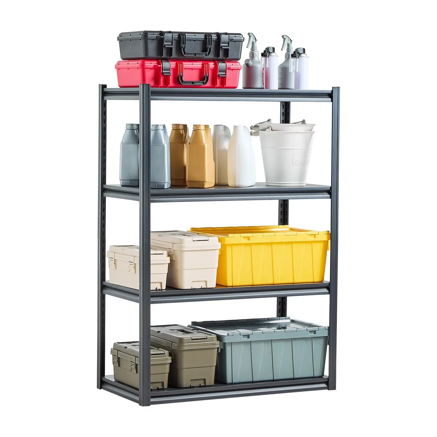 Father's Day Gift VEVOR Metal 4-Tier Shelf, 20" D x 40" W x 57" H Layer Organiser for Garage Racks