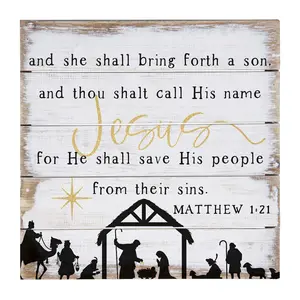 Sincere Surroundings 8" Matthew 1:21 Pallet Pet ite