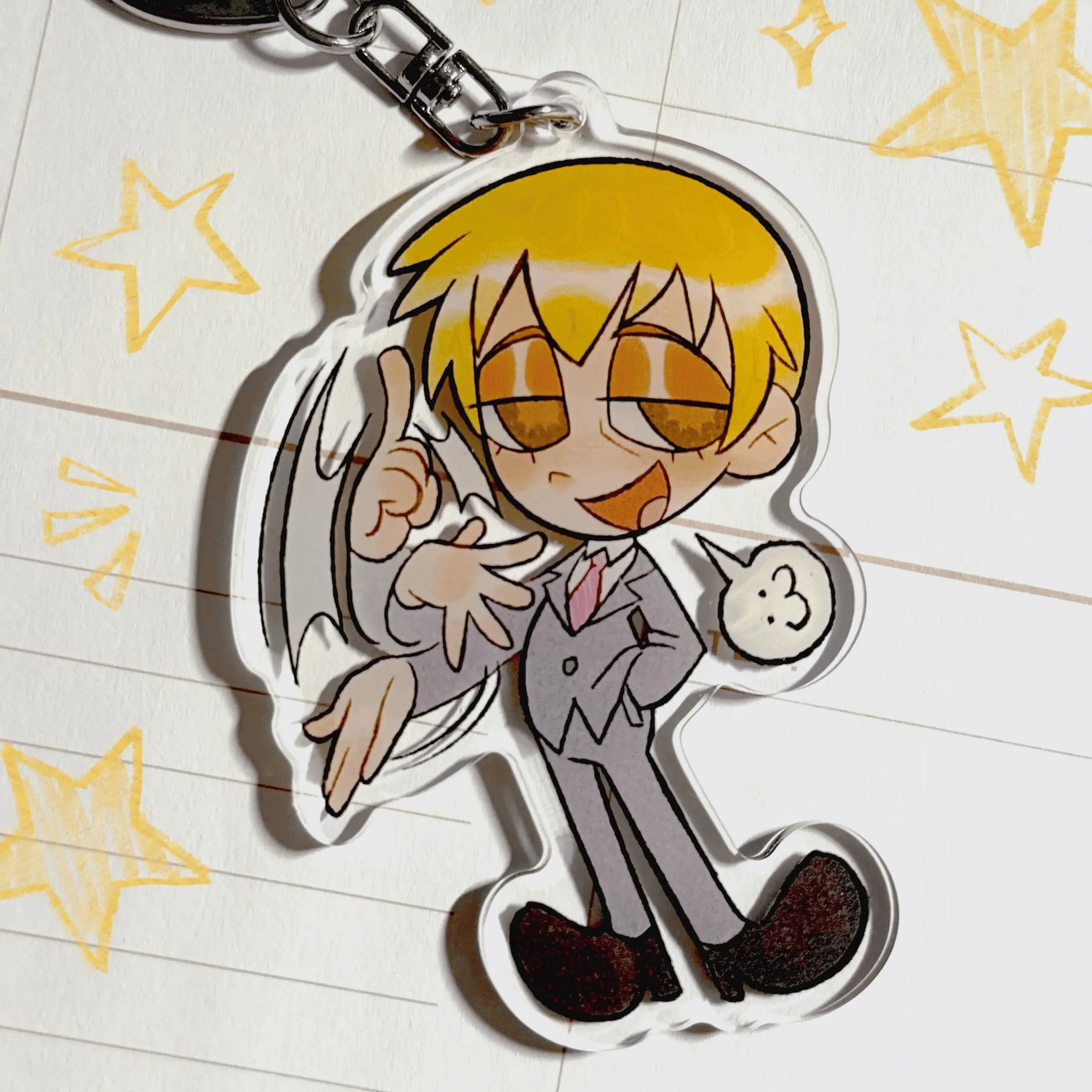 MP100 Mob Psycho Reigen Acrylic Keychain, Anime Keychains, Reigen Arataka, Mob Psycho 100 Cute Keychain, Anime Lovers Gift, Kawaii Keyring Accessories