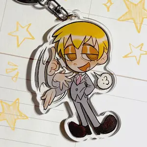 MP100 Mob Psycho Reigen Acrylic Keychain, Anime Keychains, Reigen Arataka, Mob Psycho 100 Cute Keychain, Anime Lovers Gift, Kawaii Keyring Accessories