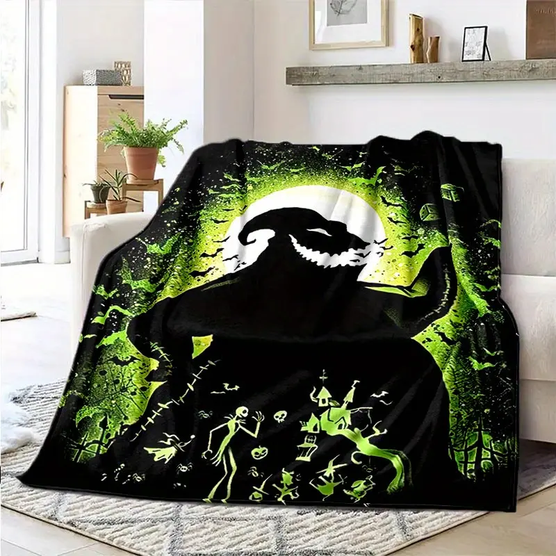 The Nightmare Before Christmas  Character Polyester Throw Blanket - Soft, Warm, Decorative Sofa Bed Blanket for Home, Office
