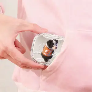 Border Collie Reflective Vest Printed Braces Box, Healing Style Denture Storage Box, Universal Orthodontic Retainer Case for Adults and Kids, Lightweight Portable Invisible Braces Container