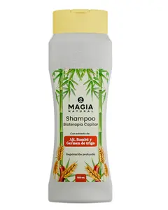 Magia Natural Bioterapia Capilar Shampoo Wheat Germ, Chili Bamboo, Anti-Dandruff, Hydrating, Deep Cleansing Salt & Paraben-Free (500ml) Haircare curly