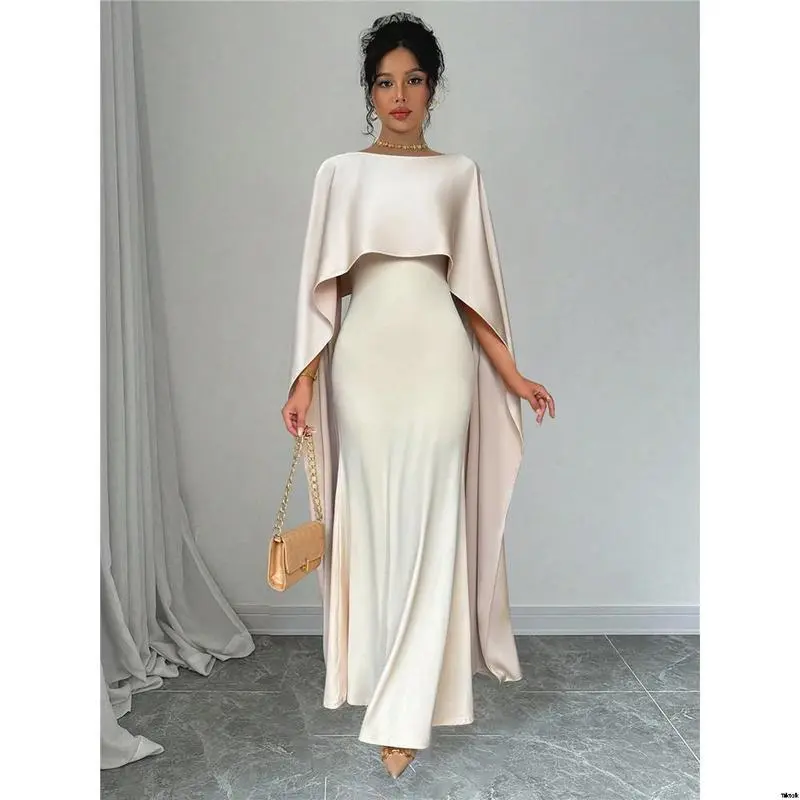 Silky Beige Modest Evening Dress - TikTok Shop Silky Beige Modest Evening Dress - TikTok Shop