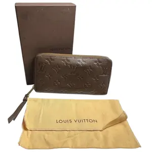 Pre-owned Louis Vuitton Leather Wallet Louis Vuitton: Brown LV Monogram Empreinte Secret Ron Zip Around #002