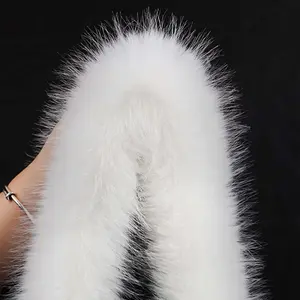 Luxury Fox Fur Trim Strip, 149.86cm X 8.99cm, Soft Plush Sewing Edging, DIY Clothing and Craft Decoration, Ideal for Traditional Clothes and Festive Decor