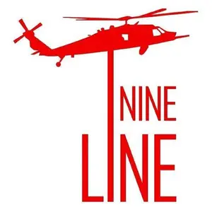 Nine Line Black Drop Line Vinyl Decal Window Sticker - 4x4" Car Decal - Use On Flat Surfaces - Weather Resistant - Easy to Apply - Nine Line Car Sticker Window Decal