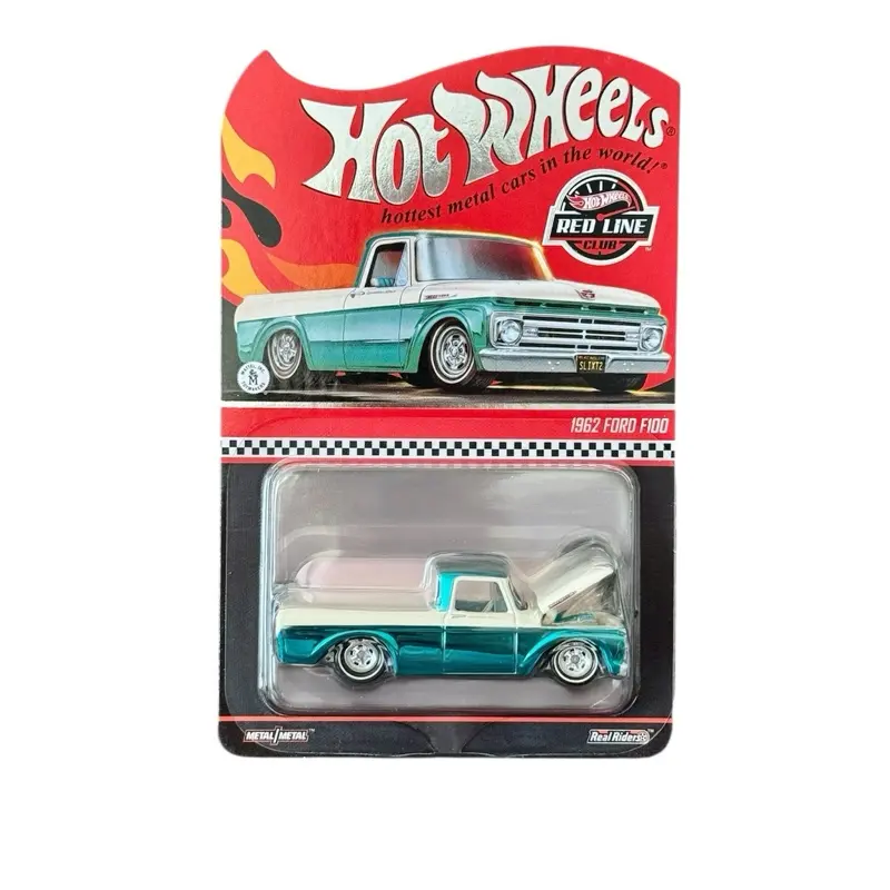 Hot Wheels RLC 1:64 Scale 1963 Ford F100 Classic Truck, Red Line Club Diecast Metal Toy for Display/Play