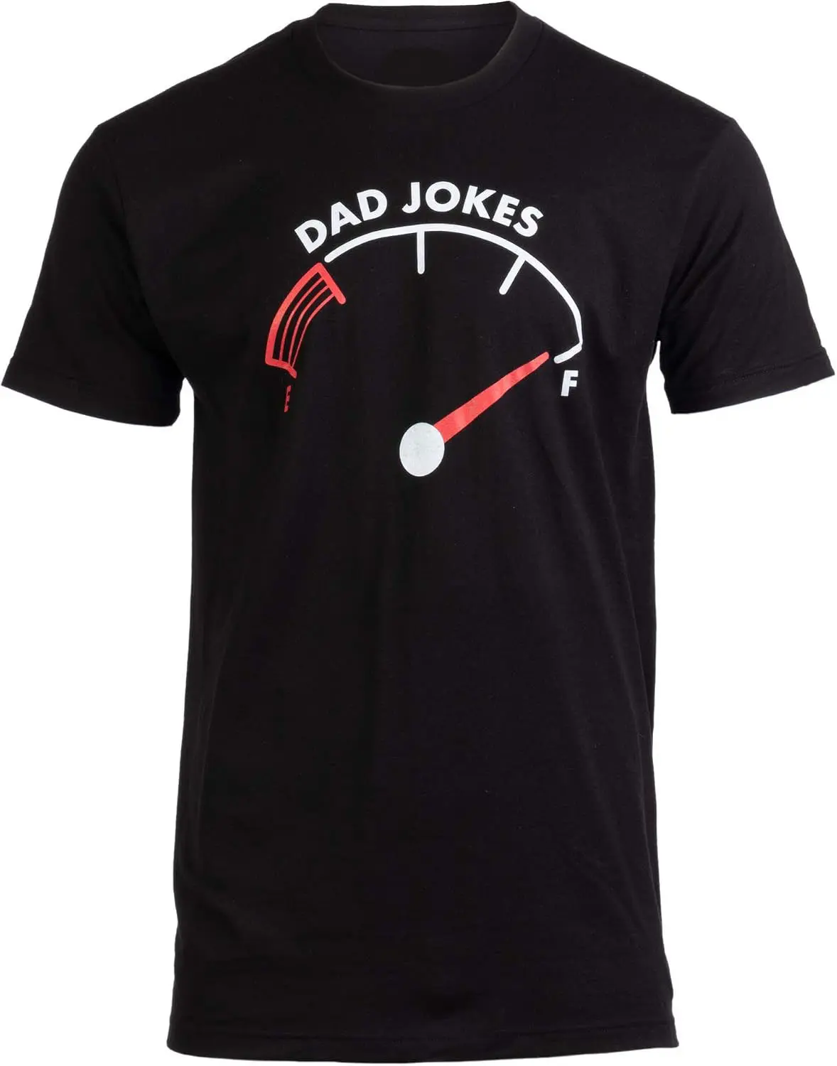Car Gas Meter Dad Statement Black Tee, Perfect Novelty Gift For Fathers & Husbands
