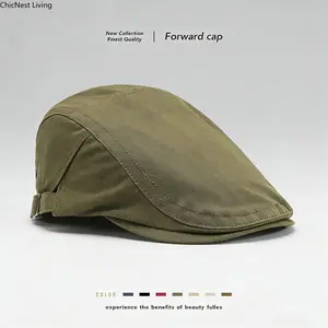 New All-Season Front-Facing Cap, Retro Style, Casual and Fashionable British Beret for Men and Women