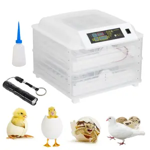 112 Egg Incubators for Hatching Eggs, Chicken Egg Incubator with Automatic Egg Turning and Temperature Control, Egg Hatcher Incubator with Egg Candler for Hatching Chickens, Birds, Quail Eggs, White